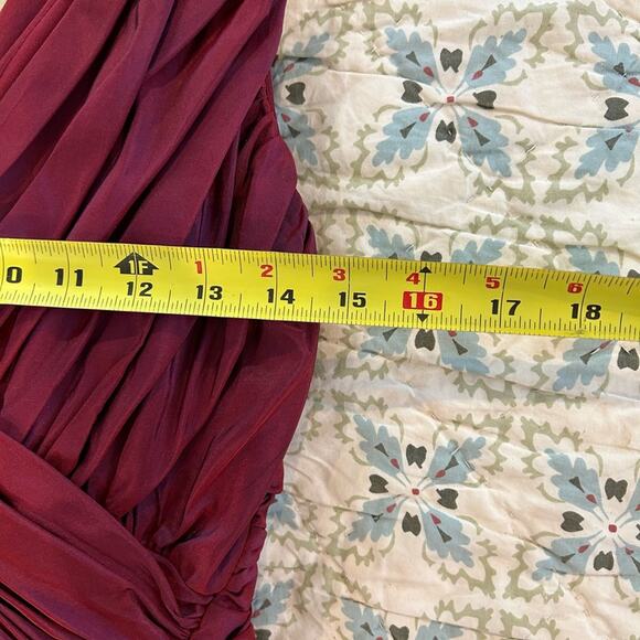 Vintage Tadashi 90s/Y2K Iridescent Ruched Knee Length Dress w Ruffles - Picture 9 of 15